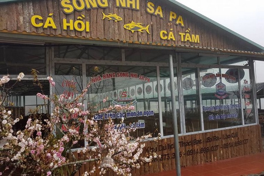Nhà hàng cá hồi Song Nhi tại khu du lịch Thác Bạc, Sapa 